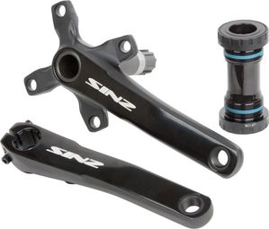 Sinz MX3 24 mm Crankset Black + Euro BSC/BSA Bottom Bracket