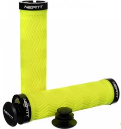 Paire de Grips Neatt Lock On Wave Jaune Néon