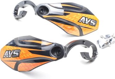 AVS Handprotektoren Orange / Schwarz Grafik-Kit