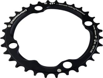 PLATO TRIPLE MTB DIAM 104 INTERM 32DTS NEGRO 4 RADIOS CT2 FUERTE 9V