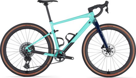 Bicicleta Gravel BMC URS 01 Three Sram Force eTap AXS / X0 Eagle AXS 12V 700 mm Azul Verde Menta Aqua 2024