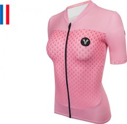 LeBram Women's Portillon Salmon Tailored Fit Short Sleeve Jersey