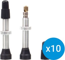 Confezione 10 coppie di valvole Neatt Presta Tubeless Silver 44mm