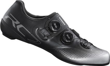 Par de zapatillas de carretera Shimano RC702 Negro / Plata