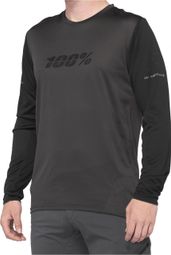 Maillot de manga larga 100% Ridecamp Negro / Gris