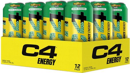 Pack C4 Energy Drink (12x500ml) - Cellucor - Millions Apple -  Boissons énergétiques
