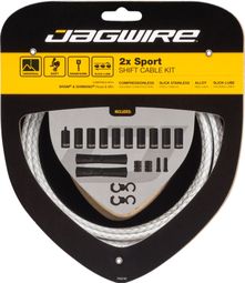 Jagwire 2x Sport Shift Kit White Braided