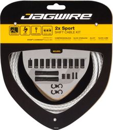 Jagwire 2x Sport Shift Kit Geflochtenes Weiß