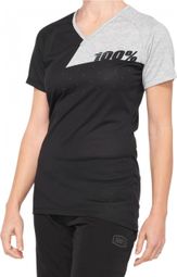 100% Airmatic Damen Kurzarmtrikot Schwarz / Grau