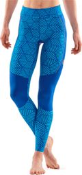 Damen Leggings Skins Series-5 Long Tights Blau