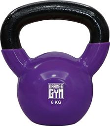 Orange Gym Kettlebell en vinyle 6 kg Violet