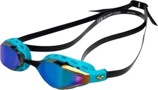 Arena zwembril met spiegelglazen Air Sonic Mirror zwart en blauw