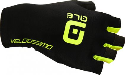 Gants Courts Alé Velocissimo Noir/Jaune Fluo