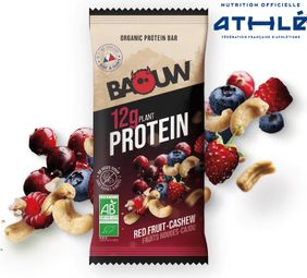 Bio-Proteinriegel von Baouw mit roten Beeren und Cashewkernen – 50 g
