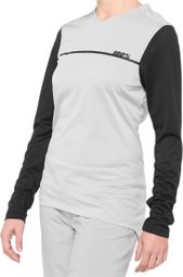 Maillot de manga larga para mujer 100% Ridecamp Gris / Negro