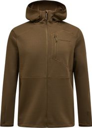 Men's Peak Performance Trail Polartec Power Grid Beige Hooded Fleece