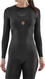 Skins Series-5 Damen Langarmtrikot Schwarz