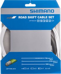Kit Cable et Gaine Dérailleur SHIMANO Optislik Blanc