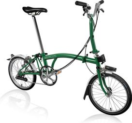 Vélo Pliant Brompton C-Line Explore Guidon Medium Racing green