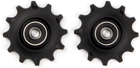 Elvedes Pair of Jockey Wheels 2 x 12 Narrow Wide Bearings