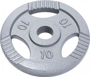 Poids olympiques en fonte avec poignées - 51 mm - gris - Poids : 10 KG