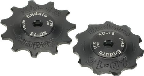 Galets Enduro Bearings 11 dents pour dérailleur Shimano Dura Ace 11 vitesses Noir
