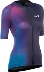 Northwave Blade Damen Kurzarmtrikot Schwarz/Violett