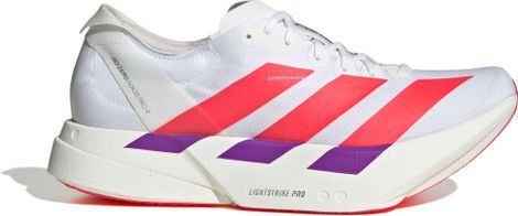 Zapatillas de running adidas Adizero Adios Pro 4 Blanco/Rojo/Morado para hombre