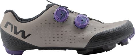 Zapatillas BTT Northwave Rebel 3 Beige Violeta Hombre 