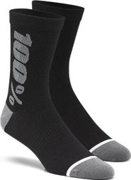 100% Rythym Merinowolle Performance Socken Schwarz / Grau