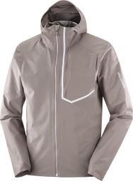 Veste imperméable Salomon Bonatti Trail Marron Homme