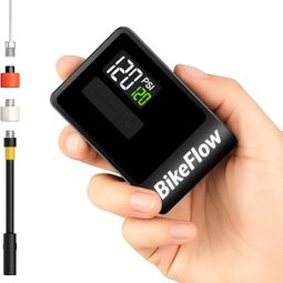 Mini Pompe à Vélo Mini compresseur avec indicateur de bar - Electrique Portable Rechargeable 120 PSI Ecran LCD Compatible Presta et Schrader - 130 g