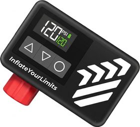 Pompe électrique/Mini compresseur vélo 120 PSI Presta/Schrader - Affichage digital - Indicateur Bars/PSI - 108g