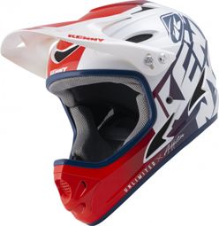 Casco Int gral Kenny Down Hill Graphic Blanco / Azul marino / Rojo