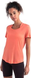 Dames Icebreaker Merino 125 Cool-Lite Sphere III Orange Scoop Neck T-Shirt