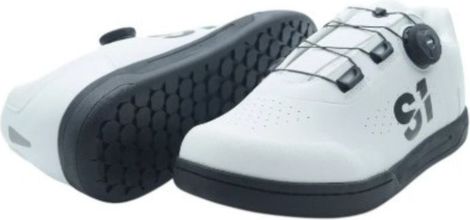 Chaussures Pédales Plates S1 Protection Accell Boa Blanc