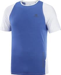Salomon Sense Aero Short Sleeve Jersey Blauw Wit Man