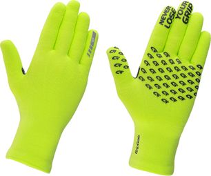 GripGrab Knitted Thermal Long Waterproof Gloves Yellow