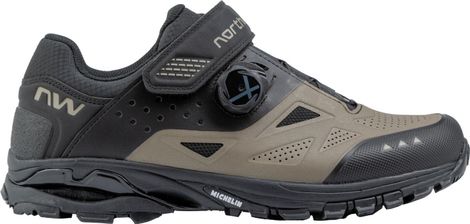 Zapatillas Mountain Bike Northwave Spider Plus 3 Beige Negro Hombre