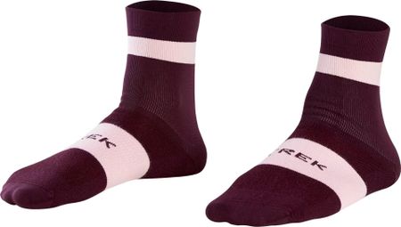Chaussettes Trek Race Quarter Brodeaux / Rose