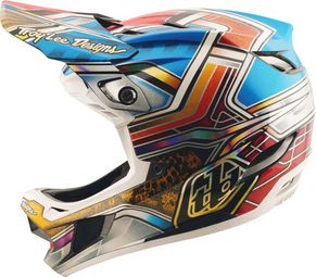 Troy Lee Designs D4 Carbon Integral Helmet Blue/Orange