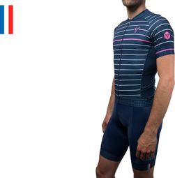 Maillot Manches Courtes LeBram Ventoux Bleu Coupe Ajustée