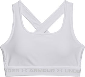 Under Armour Crossback Mid Bra White Women