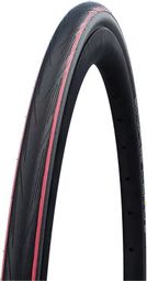 Neumático de carretera Schwalbe Lugano II de 700 mm, tipo de tubo, compuesto de sílice K-Guard con cable, negro, rojo, rayas