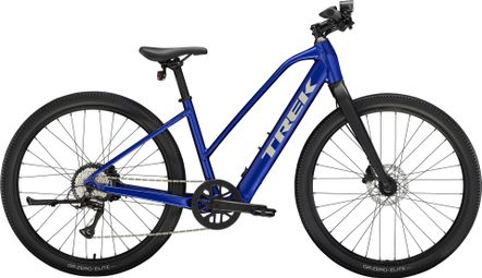 Vélo de Fitness Électrique Trek Dual Sport+ 2 Stagger LT Shimano Acera 8V 250 Wh 27.5'' Bleu 2025