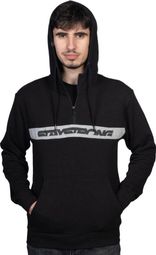 SWEAT STAYSTRONG CUT STRIPE 1/4 ZIP HOODY BLACK / GREY