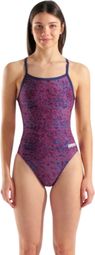 Arena Snakeskin Dos Challenge zwempak paars/roze voor dames