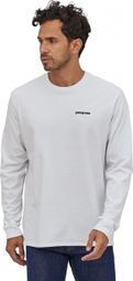 Producto renovado - Camiseta Patagonia L/S P-6 Logo Responsibili Blanco Hombre