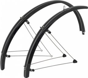 GARDE BOUE CITY-VTC TRINGLES 28'' STRONGLIGHT TOUR 54mm NOIR (PAIRE) AVEC FIXATION CLASSIC TRINGLES INOX