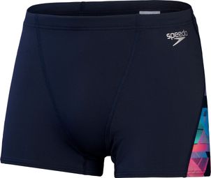 Speedo Allover Digital V-Cut Badeanzug Blau